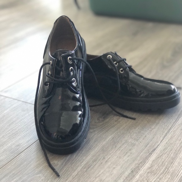 TopShop Chunky Patent Leather Loafers - Picture 10 of 12